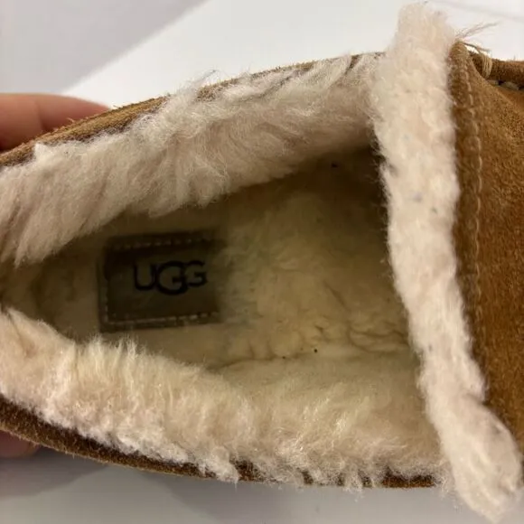 UGG Chestnut Fur Lined Slipper Shoes Men’s size 8