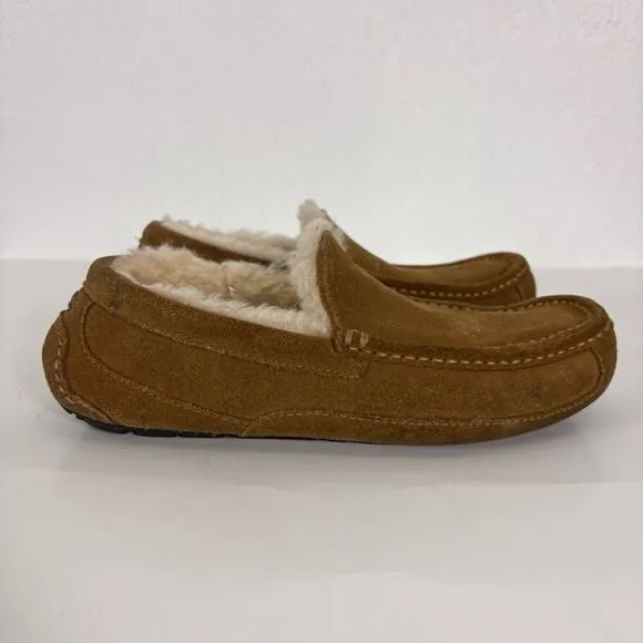 UGG Chestnut Fur Lined Slipper Shoes Men’s size 8