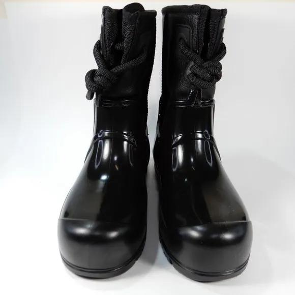 UGG Raincloud Lace Rain Snow BOOTS Size 41 10 Black Suede Waterproof NEW $175
