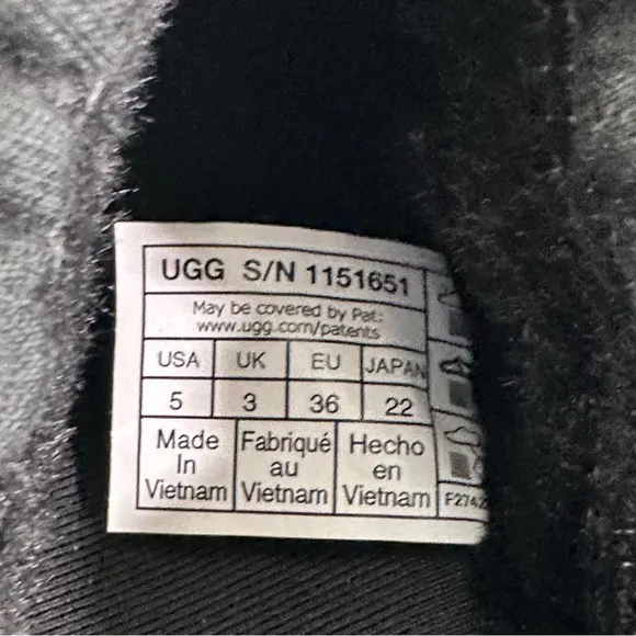 Ugg Spaceslider Jersey‎ Slipper Women’s Size 5 Gray Black NWOB