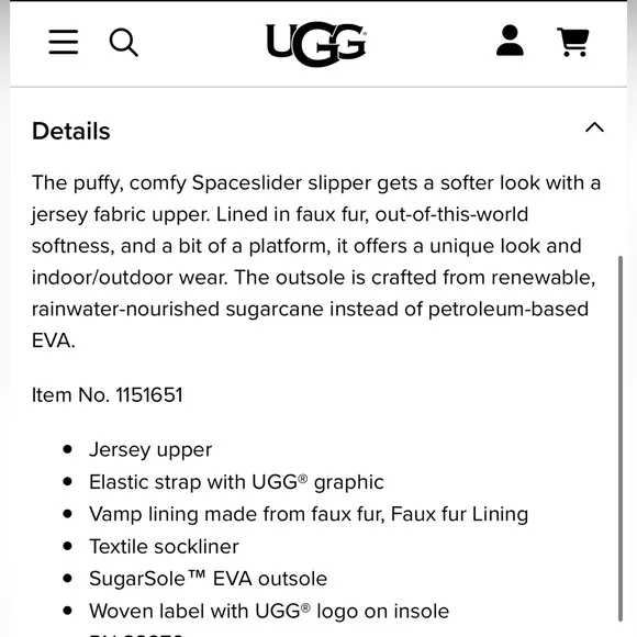 Ugg Spaceslider Jersey‎ Slipper Women’s Size 5 Gray Black NWOB