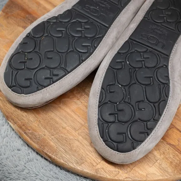 UGG Women’s Ansley Slipper Moc Scuff 1007421 Gray Suede Plaid Black Studs Size 7