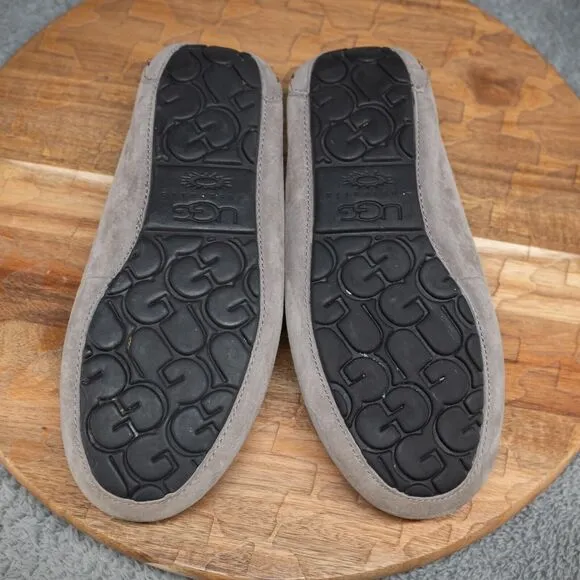 UGG Women’s Ansley Slipper Moc Scuff 1007421 Gray Suede Plaid Black Studs Size 7