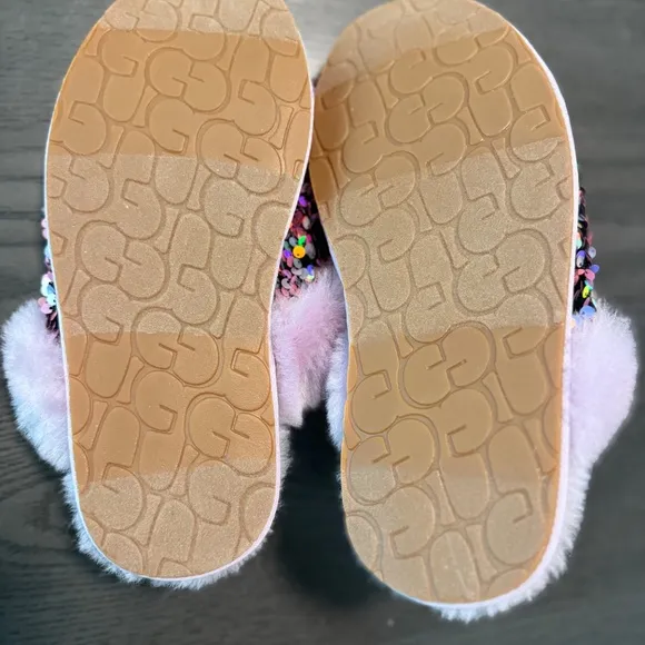 UGG Women’s SCUFFETTE Glittered Purple Multicolor Slipper Shoes Size US 8