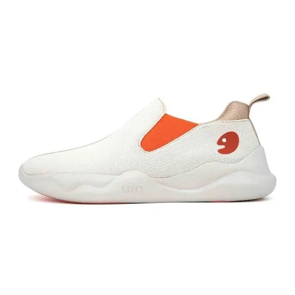 UIN Women's Sneakers Lightweight Walking Comfy Shoes (Off-white Brown)New No Box