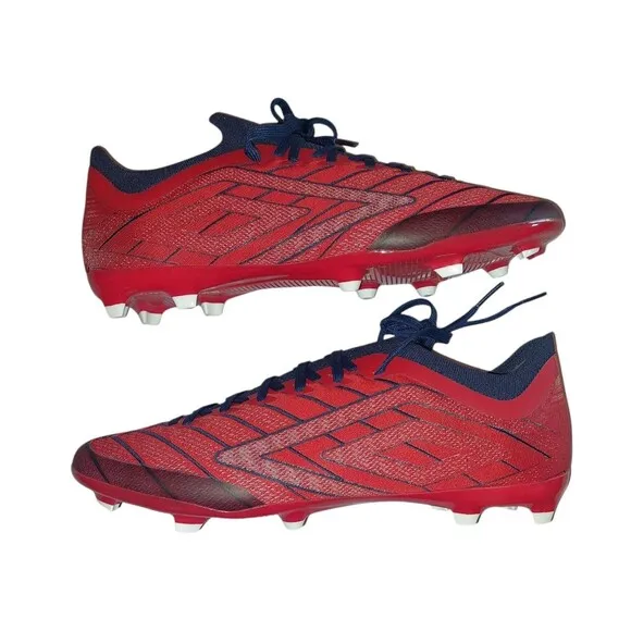 UMBRO Men's Velocita Elixir Pro FG Soccer Cleat Shoes Size 10.5 Red Blue NIB