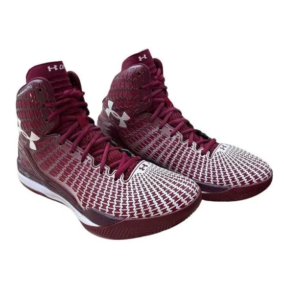 Under Armour Clutchfit Drive 3 Red Burgundy Basketball Athletic Shoes Size 8