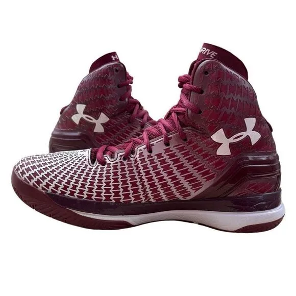 Under Armour Clutchfit Drive 3 Red Burgundy Basketball Athletic Shoes Size 8