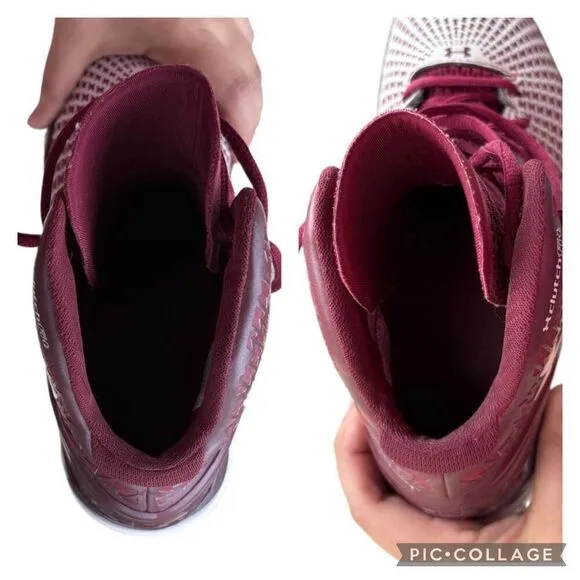 Under Armour Clutchfit Drive 3 Red Burgundy Basketball Athletic Shoes Size 8