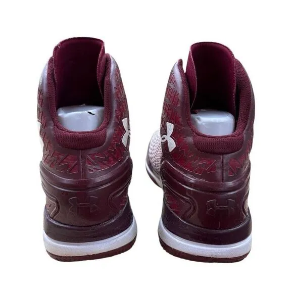 Under Armour Clutchfit Drive 3 Red Burgundy Basketball Athletic Shoes Size 8