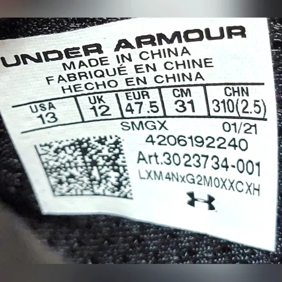 Under Armour Curry 8 Golf SL Tour Shoes 3023734-001 Black White Mens Size 13 New