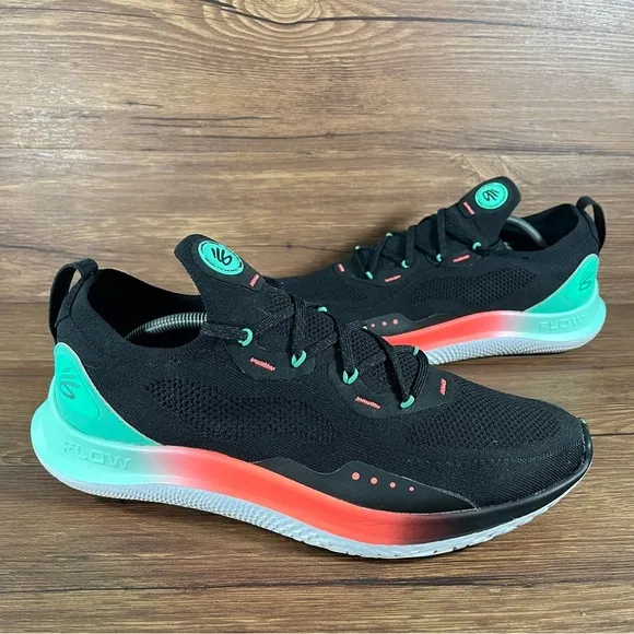 Under Armour Curry Flow Go Low ‘Viral Blue’ Knit Sneakers Shoes Men’s Size 12.5