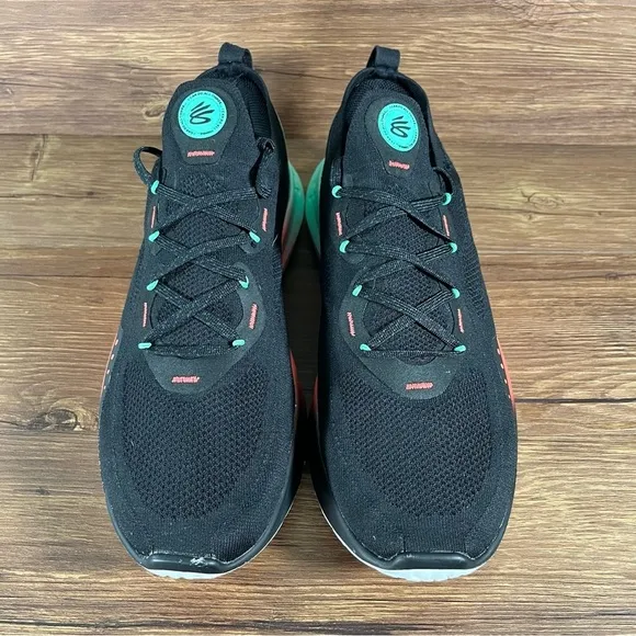 Under Armour Curry Flow Go Low ‘Viral Blue’ Knit Sneakers Shoes Men’s Size 12.5