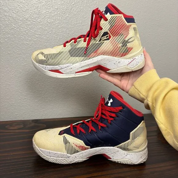 Under Armour Curry Hoop Nation Men’s Size 10 USA Color 1274425-107 Lace Up Shoes
