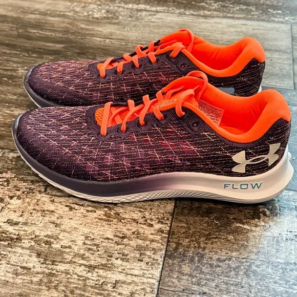 Under Armour Mens Flow Velociti Wind 2 Running Shoes Purple Orange Size 8.5 NEW