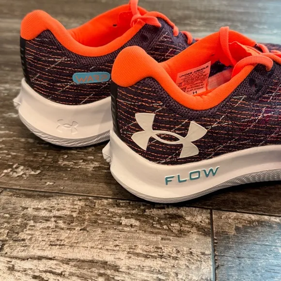Under Armour Mens Flow Velociti Wind 2 Running Shoes Purple Orange Size 8.5 NEW