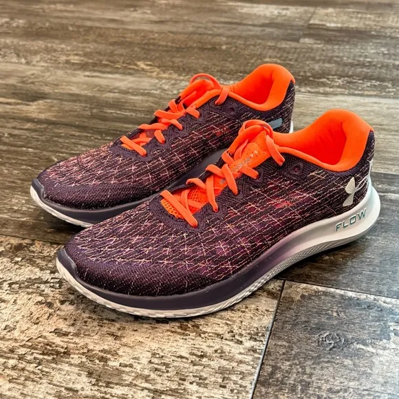 Under Armour Mens Flow Velociti Wind 2 Running Shoes Purple Orange Size 8.5 NEW