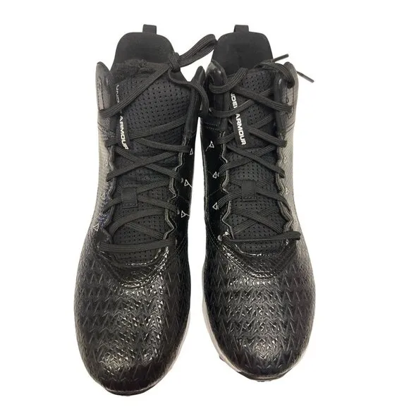 Under Armour Men's Hammer Mid RM Football Cleats Shoes Black 302119002 Size 9.5