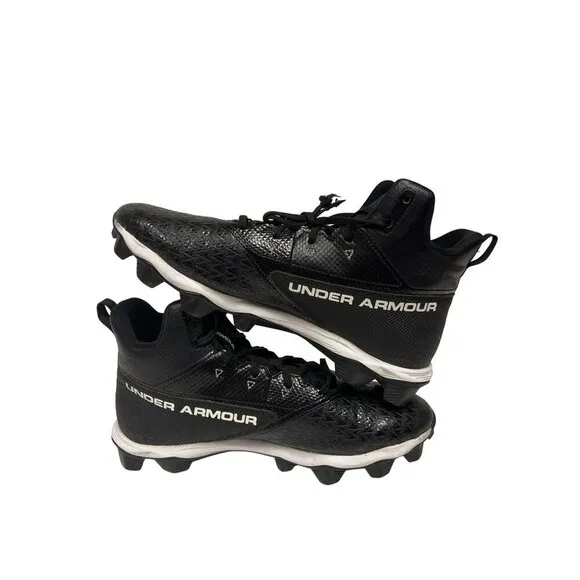 Under Armour Men's Hammer Mid RM Football Cleats Shoes Black 302119002 Size 9.5
