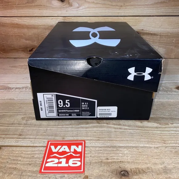 Under Armour Men’s HOVR Phantom 2 IntelliKnit Runnning Shoes: 3024154-100 Sz 9.5