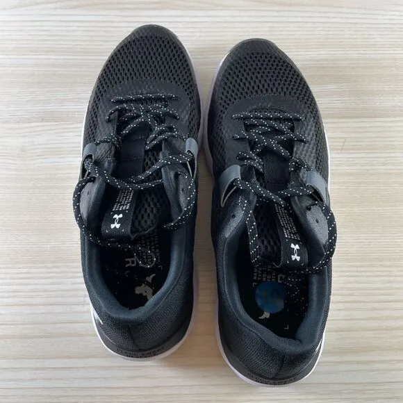 Under Armour Project Rock BSR 2 Sneaker Shoes Black Gray Lace Up M10/W11.5 Train