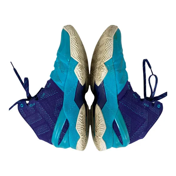 UNDER ARMOUR Size 8.5 Father to Son Curry 2 Teal Shoes Purple Lace Up Sneaker