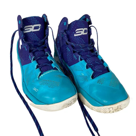 UNDER ARMOUR Size 8.5 Father to Son Curry 2 Teal Shoes Purple Lace Up Sneaker
