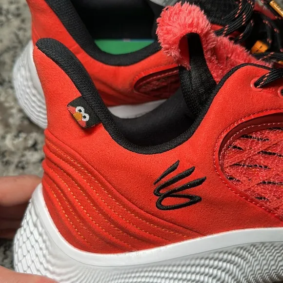 Under Armour Team Curry 9 Sesame Street Elmo Orange (Red) Black Sneakers - 18