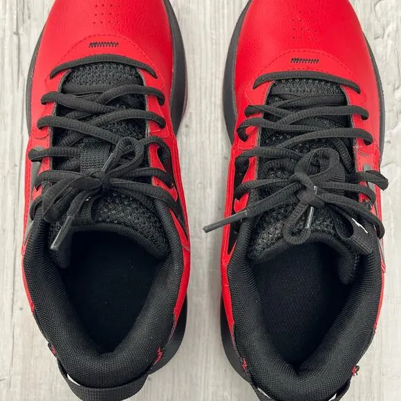 Under Armour Unisex UA GS Lockdown 6 Red Black Lace Up Youth Shoes 6.5