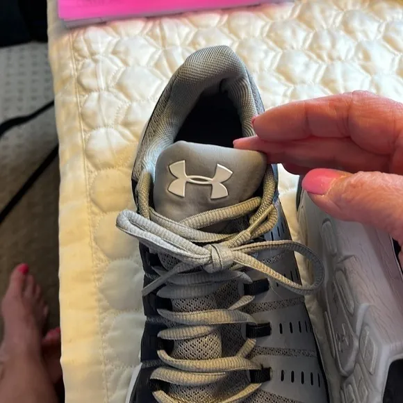Under Armour Women’s basketball shoes, size 12 women, hardly worn.