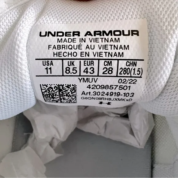 UNDER ARMOUR Women’s HOVR Sonic SE- All White- Women’s Shoes Size 11- New in Box