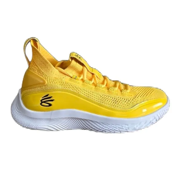 Under Armour Curry 8 Flow Yellow Smooth Butter Basketball Shoes 9.5 3024785-700