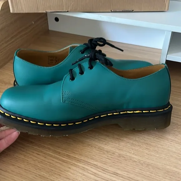 Unisex Dr. Martens 1461 Shoes in Teal Green Size Mens 10 Womens Size 11
