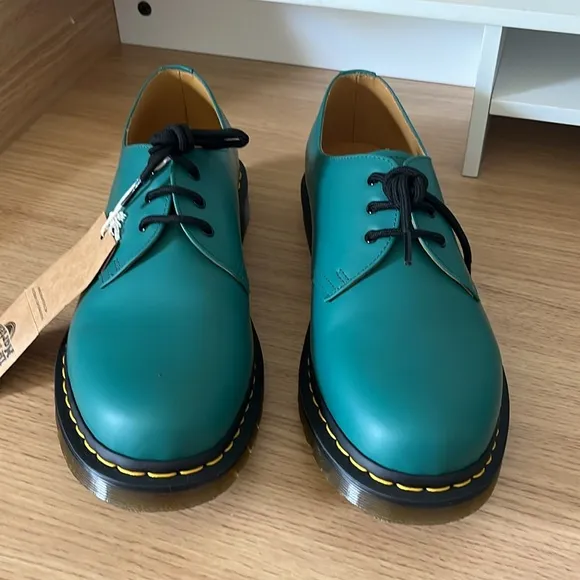 Unisex Dr. Martens 1461 Shoes in Teal Green Size Mens 10 Womens Size 11