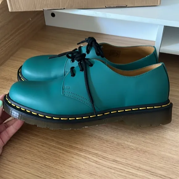 Unisex Dr. Martens 1461 Shoes in Teal Green Size Mens 10 Womens Size 11