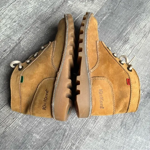 Unisex Kids Youth Kickers Kick Hi Leather Ankle Boot Shoes