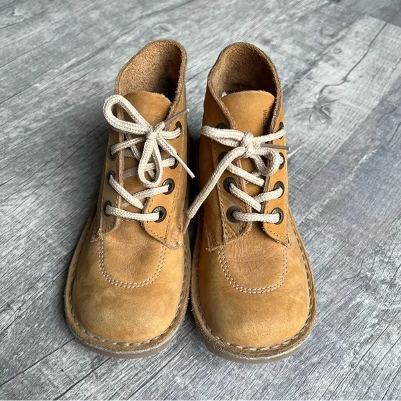 Unisex Kids Youth Kickers Kick Hi Leather Ankle Boot Shoes