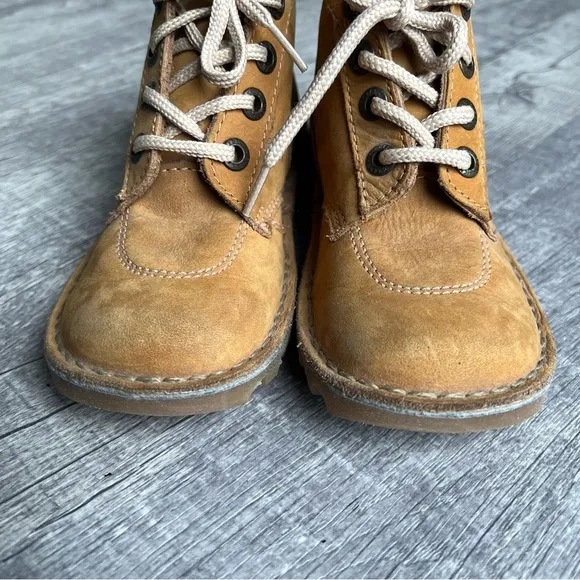Unisex Kids Youth Kickers Kick Hi Leather Ankle Boot Shoes