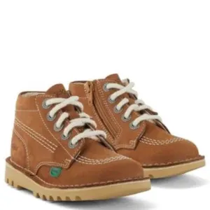 Unisex Kids Youth Kickers Kick Hi Leather Ankle Boot Shoes