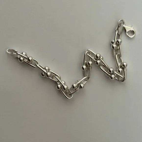 Unisex link chain 925 silver bracelet 7.25” 7.25 inches