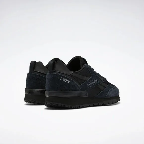 UNISEX Reebok LX2200 Running Shoes Triple Black GY1532