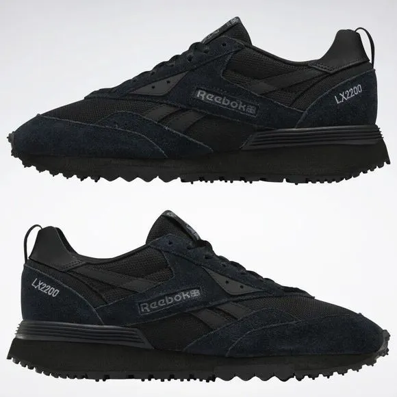 UNISEX Reebok LX2200 Running Shoes Triple Black GY1532