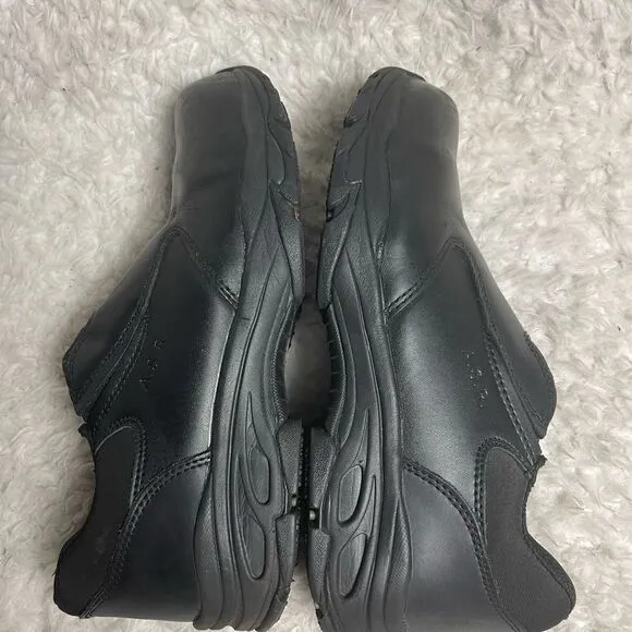Unisex Thorogood ASR Black Leather slip on shoes Rubber soles Men SZ9M W SZ11M