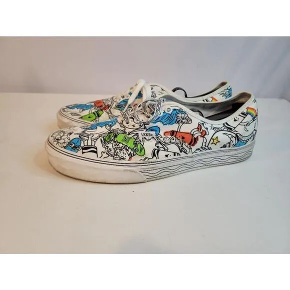 Unisex Vans Authentic Crayola White Multicolor Sneakers 11.5 Men's/13 Women's
