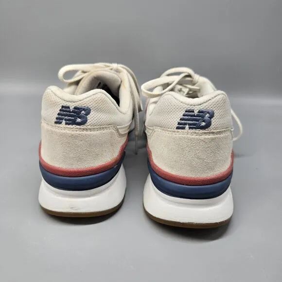 Unisex Women's 11 Men’s 9.5 New Balance 997H White Blue Red Running Shoes