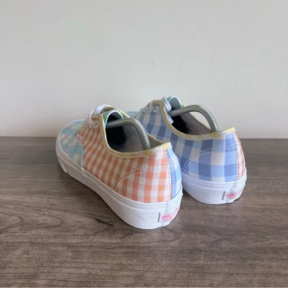 Vans Authentic Gingham Block Cherry Checkerboard Unisex Sneaker Size 9 or 7.5