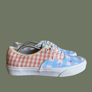 Vans Authentic Gingham Block Cherry Checkerboard Unisex Sneaker Size 9 or 7.5