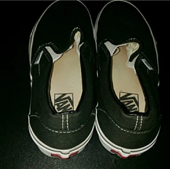 Vans Classic Black Slip On Shoes Unisex Men 8 Women 9.5