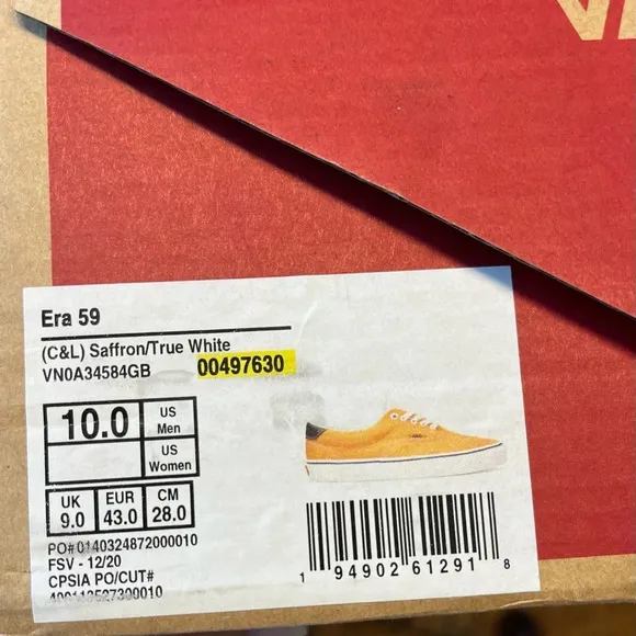 VANS Era 59 | Skating Shoes | (T&amp;L) Saffron/True White‎