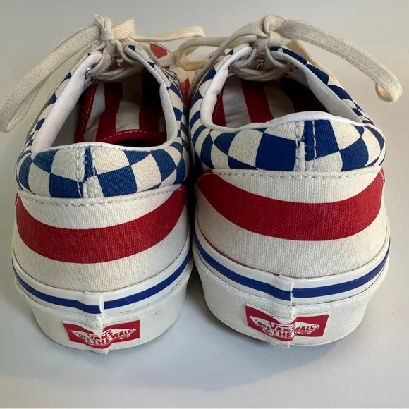 VANS‎ Era 95 Dx American Flag USA Check &amp; Stripes Men’s 10.5 Women’s 12